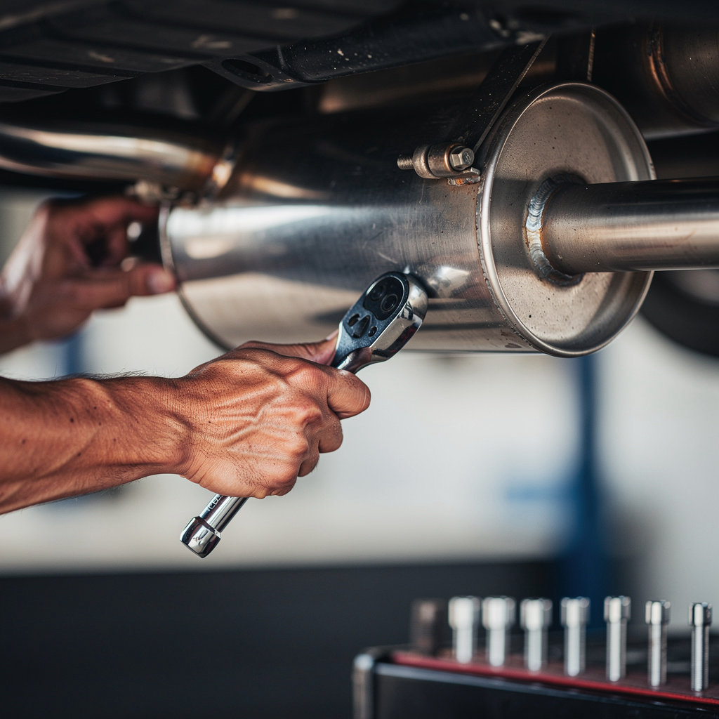 VINH PHAT AUTO REPAIR & MUFFLER expert technician performing specialized muffler service in San Diego